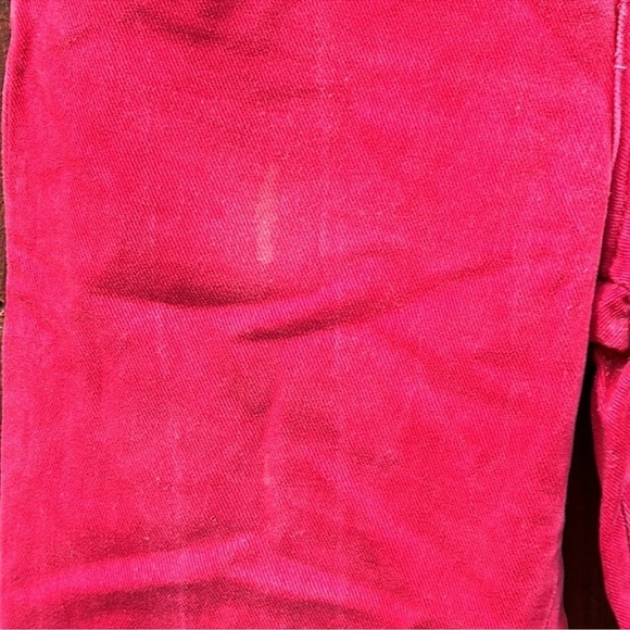 Express Vibrant Red Women's High Rise Cropped Jeans Size 9/10 Vintage - Picture 7 of 7